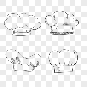 简单卡通厨师帽剪贴画图片