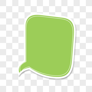 矢量绿色方形对话框高清图片