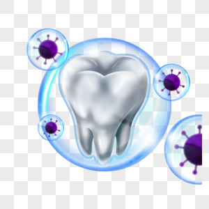 卫生防护细菌光效牙齿健康高清图片