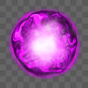 魔法球艺术紫色黑色流动光线图片