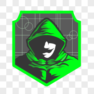 绿色光效网络黑客标志图片
