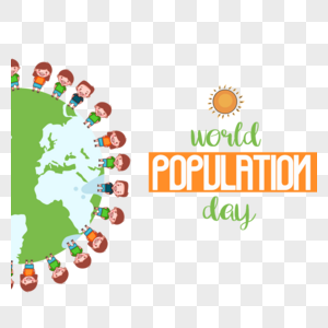 世界人口日问候的插图图片