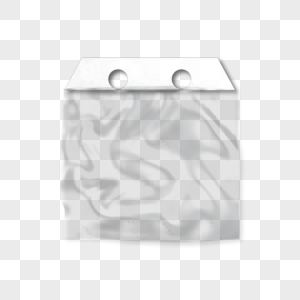 褶皱的3d透明塑料手提包装袋图片