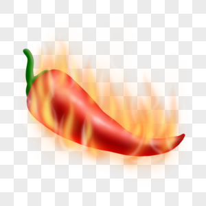 辣椒火焰燃烧写实红色食物图片