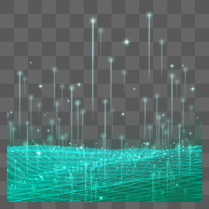 绿色抽象5g网状光效科技图片