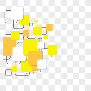 抽象边框黄色方块图片