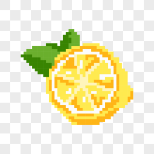 像素游戏水果切开的柠檬图片
