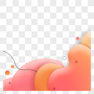 抽象流体橙粉色sns边框图片