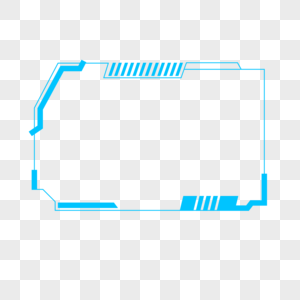 蓝色电子技术抽搐直播覆盖边框图片