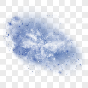 蓝色星云光效宇宙银河元素图片
