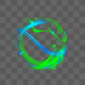 蓝色和绿色圆点抽象光效光球图片