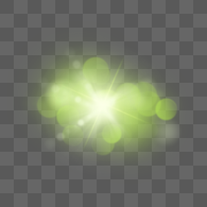 绿色光团可爱白色闪光抽象光效图片
