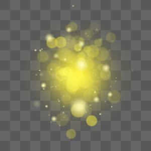 黄色散乱圆形光晕抽象光效高清图片