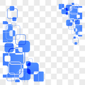 方形光效蓝色商务边框图片
