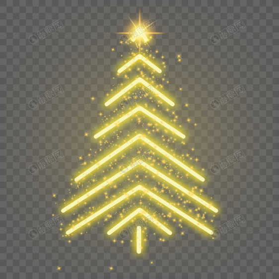 圣诞灯效金色条纹装饰图片