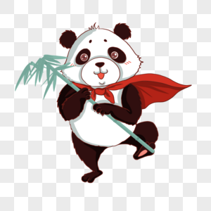 卡通可爱超级英雄熊猫高清图片