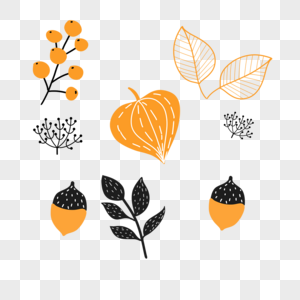 简洁的抽象秋季树叶图图片