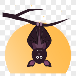 万圣节主题卡通蝙蝠图片