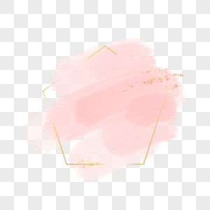 五边形玫瑰金粉金珊瑚红边框图片