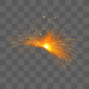 火花喷洒半圆光效图片