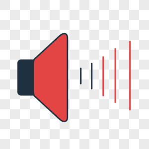 红色喇叭音量符号音乐徽标高清图片