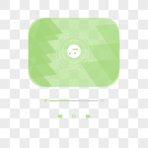 音乐播放器绿色音符图片