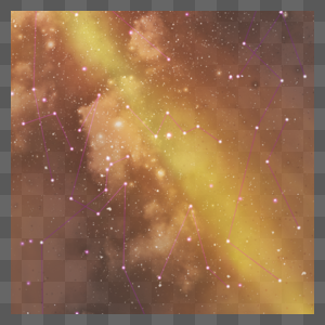 璀璨的黄色夜晚银河星空图片