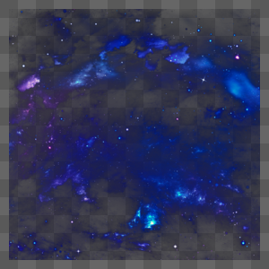 蓝色梦幻的银河星空图片