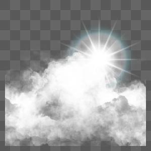 白云太阳光效图片