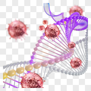dna和新型冠状粉紫色图片