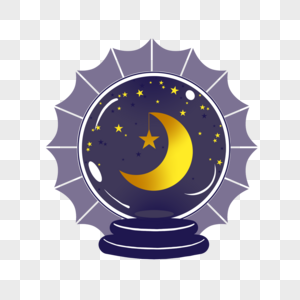 波西米亚水晶球占卜月亮图片