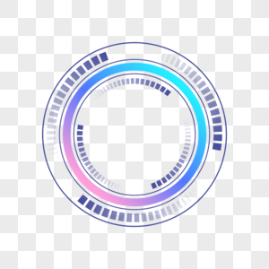 炫彩圆形渐变科技边框图片