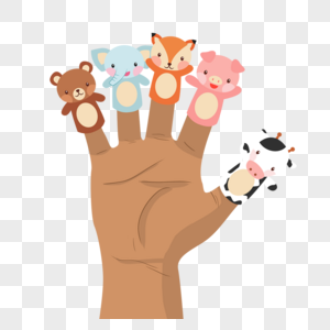 手指木偶动物玩具图片
