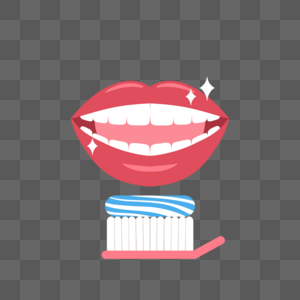 刷牙保持口腔卫生矢量元素高清图片