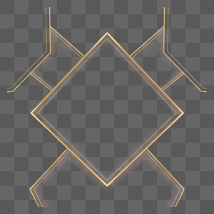 对称线条抽象几何金色边框图片