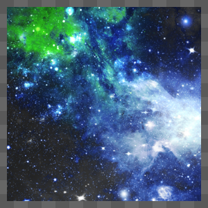 蓝色夜空中梦幻的银河图片