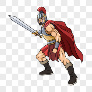 古罗马拿战士卡通图片