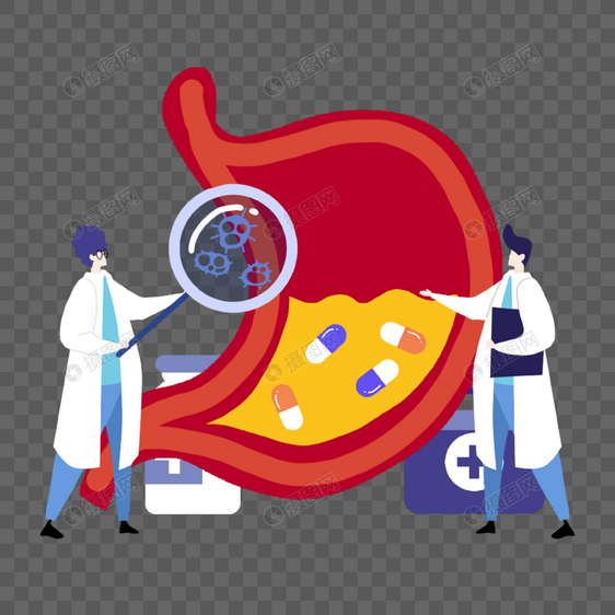 胃肠健康检查医疗扁平放大镜图片
