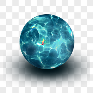 魔幻水波纹立体水晶球图片