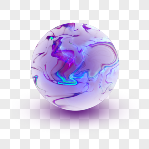 魔法裂纹立体水晶球图片