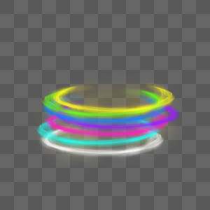 抽象彩虹光效椭圆形边框图片