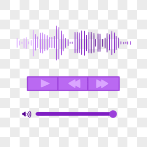 紫色渐变音乐播放器图片