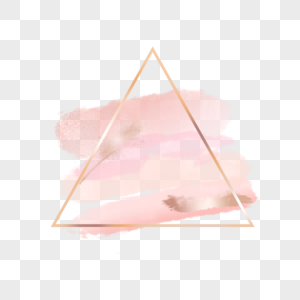 三角形玫瑰金抽象边框图片