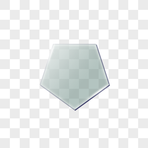 五角型多边形透明玻璃图片