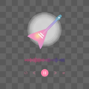 音乐播放器电吉他图标高清图片