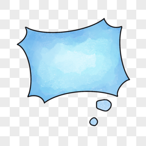 淡蓝爆炸水彩气泡对话框图片