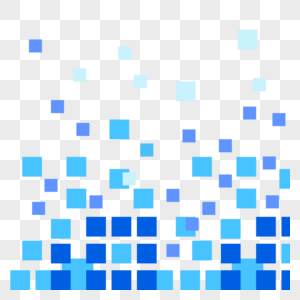 蓝色方块浮动曲线图片