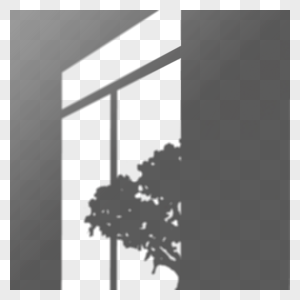 长方形树木窗口叠加阴影图片