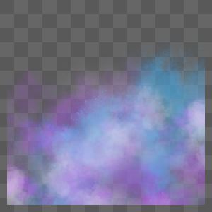 紫色和蓝色抽象水彩爆炸烟雾图片