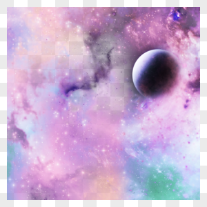 抽象紫色多彩星空星系图片